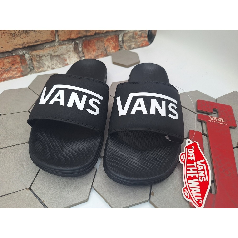Vans La Costa Slide-On Slides Black White Sandals Men's Size 12 NWOB 2025 - Picture 3 of 9